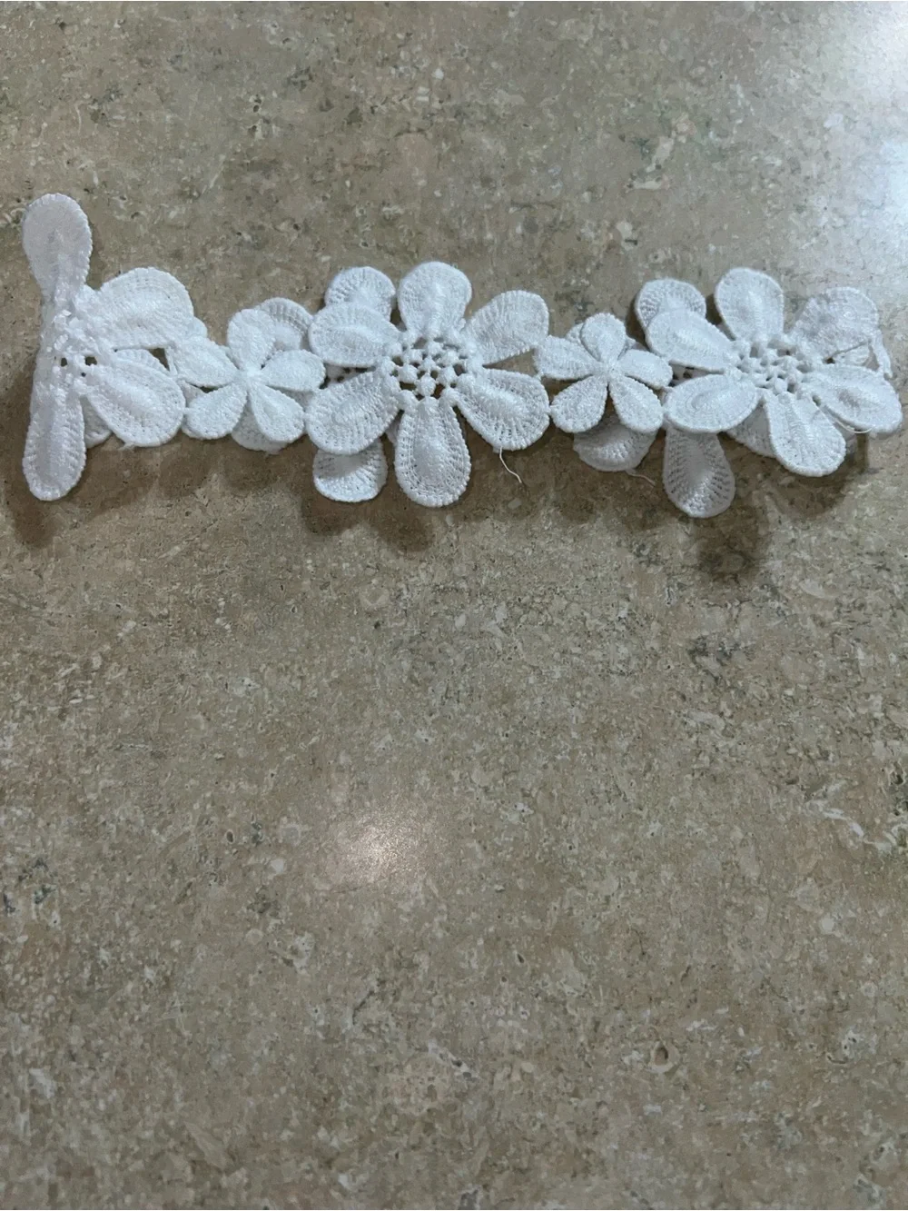 Delicate White Floral Lace Baby Headband